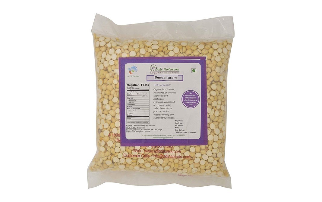 Adi Naturals Bengal Gram - Chana Dal    Pack  500 grams